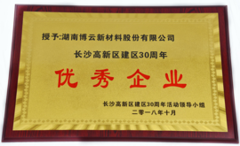 长沙高新区建区30周年优秀企业