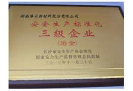 2013年安全生产标准化三级企业（冶金）